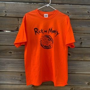 Rick and Morty orange t shirt